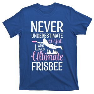 Cute Never Underestimate A Who Loves Ultimate Frisbee Gift T-Shirt