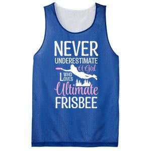 Cute Never Underestimate A Who Loves Ultimate Frisbee Gift Mesh Reversible Basketball Jersey Tank