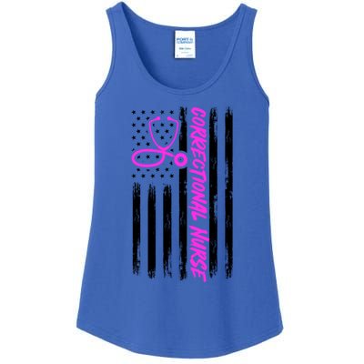 Correctional Nurse Usa Flag Healthcare Medical Prison Nurse Great Gift Ladies Essential Tank