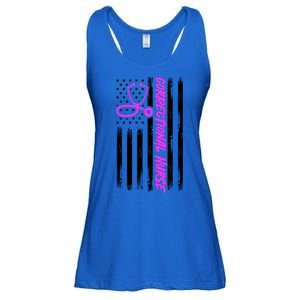 Correctional Nurse Usa Flag Healthcare Medical Prison Nurse Great Gift Ladies Essential Flowy Tank