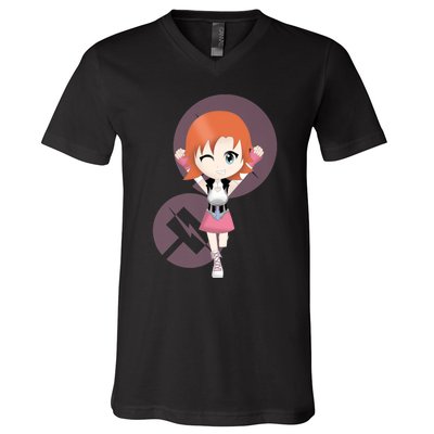 Chibi Nora Valkyrie V-Neck T-Shirt