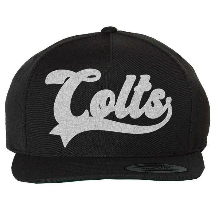 Colts Name Vintage Retro Gift Wool Snapback Cap