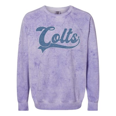 Colts Name Vintage Retro Gift Colorblast Crewneck Sweatshirt