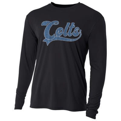 Colts Name Vintage Retro Gift Cooling Performance Long Sleeve Crew