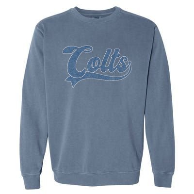 Colts Name Vintage Retro Gift Garment-Dyed Sweatshirt