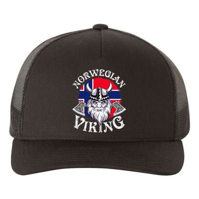 Cool Norwegian Viking Funny Norway Flag Vikings Yupoong Adult 5-Panel Trucker Hat