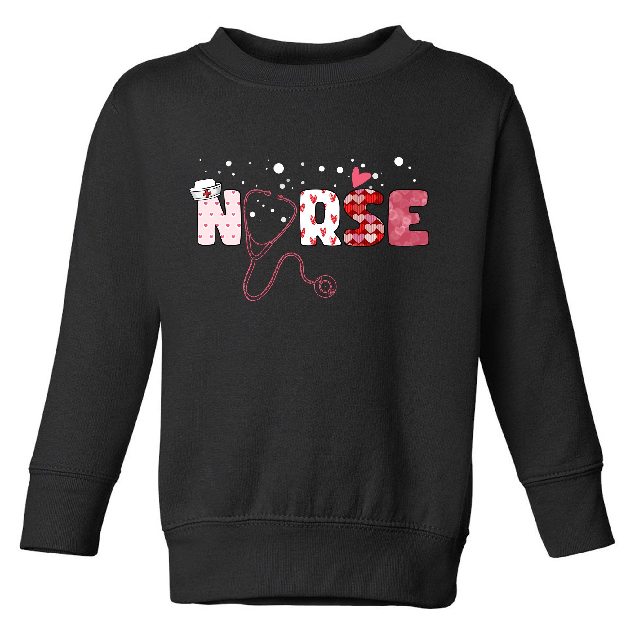 Cute Nurse Valentines Day Gift Toddler Sweatshirt