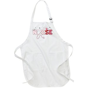 Cute Nurse Valentines Day Gift Full-Length Apron With Pockets