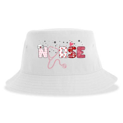Cute Nurse Valentines Day Gift Sustainable Bucket Hat