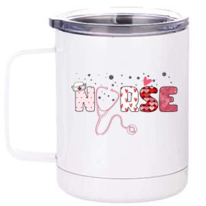 Cute Nurse Valentines Day Gift 12 oz Stainless Steel Tumbler Cup