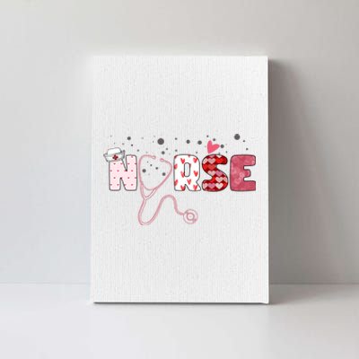 Cute Nurse Valentines Day Gift Canvas