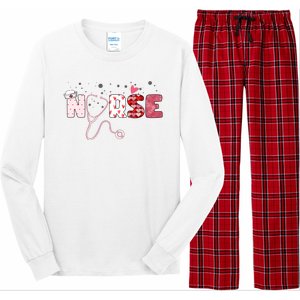 Cute Nurse Valentines Day Gift Long Sleeve Pajama Set