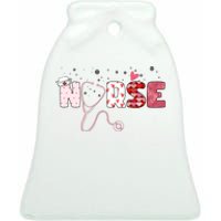 Cute Nurse Valentines Day Gift Ceramic Bell Ornament