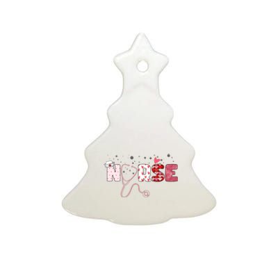 Cute Nurse Valentines Day Gift Ceramic Tree Ornament