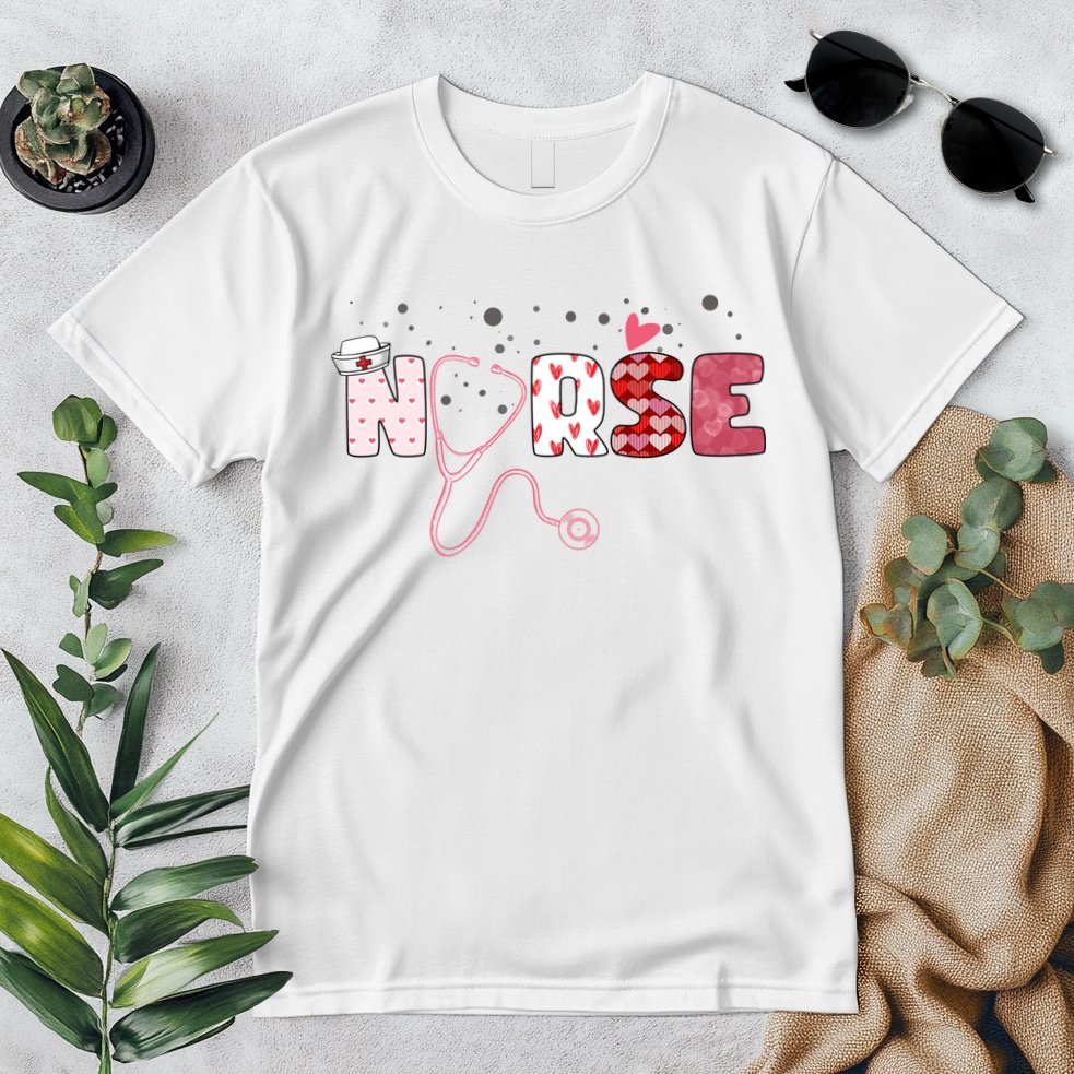 Cute Nurse Valentines Day Gift Premium T-Shirt