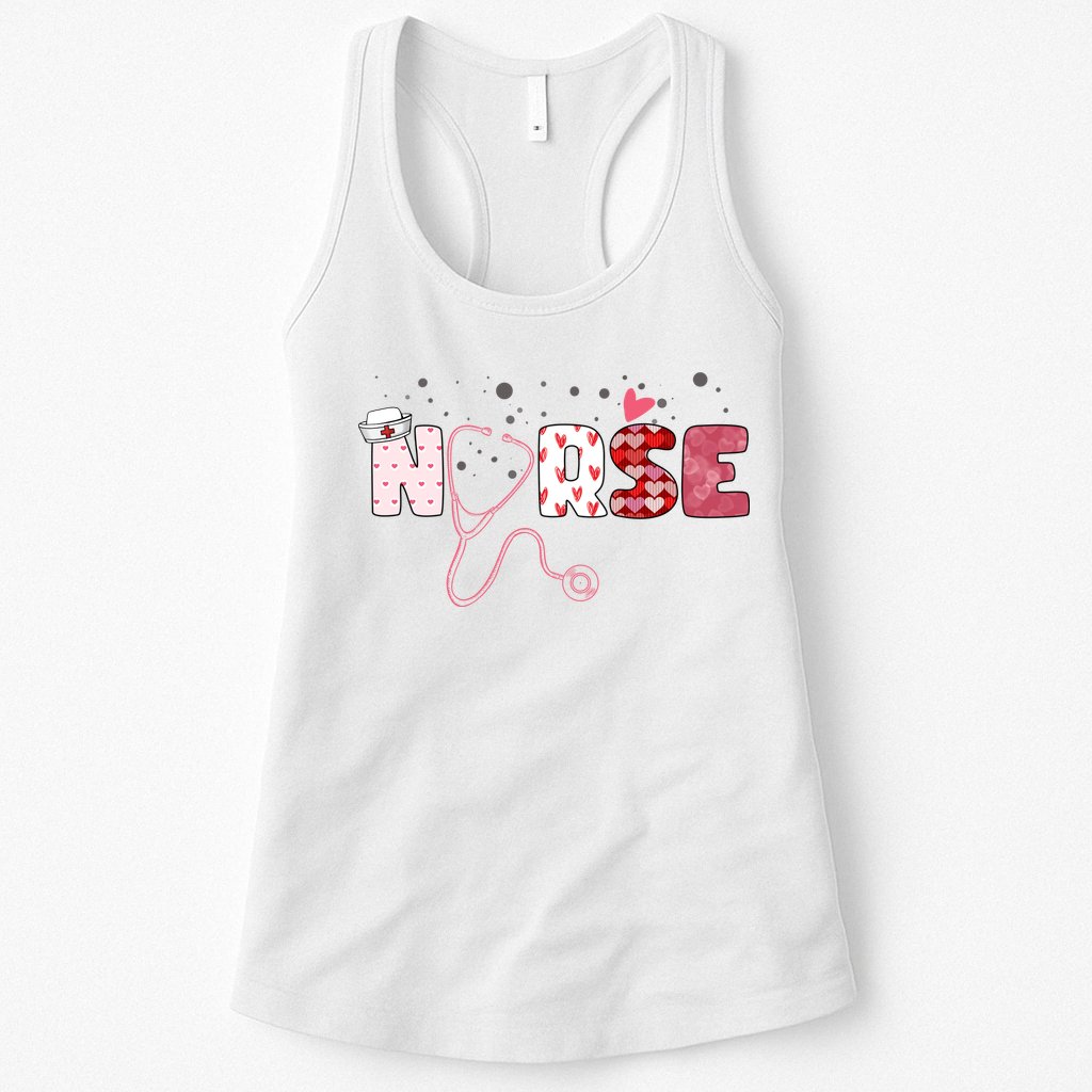 Cute Nurse Valentines Day Gift Womens Tank Top