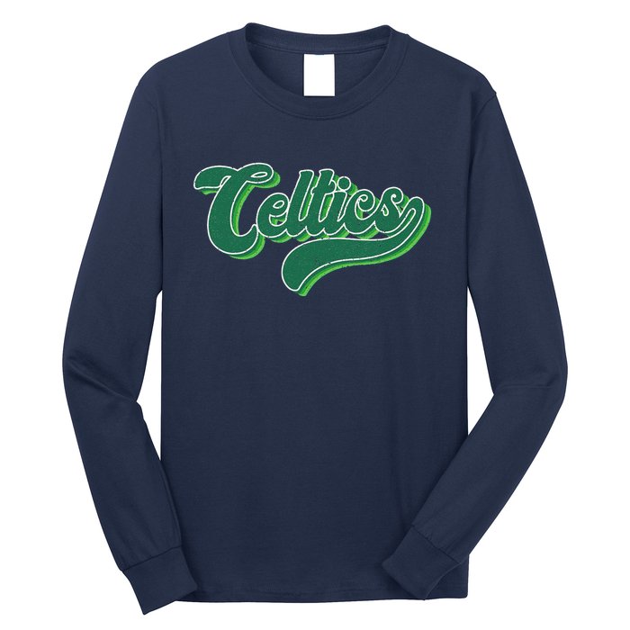 Celtics Name Vintage Retro Gift Long Sleeve Shirt