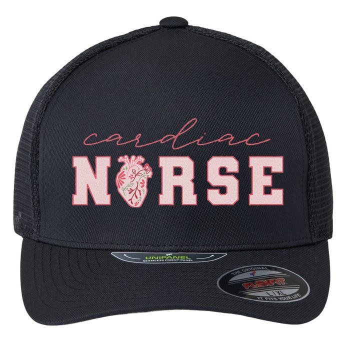 Cardiac Nurse ValentineS Day Telemetry Nurse Cvicu Nurse Flexfit Unipanel Trucker Cap