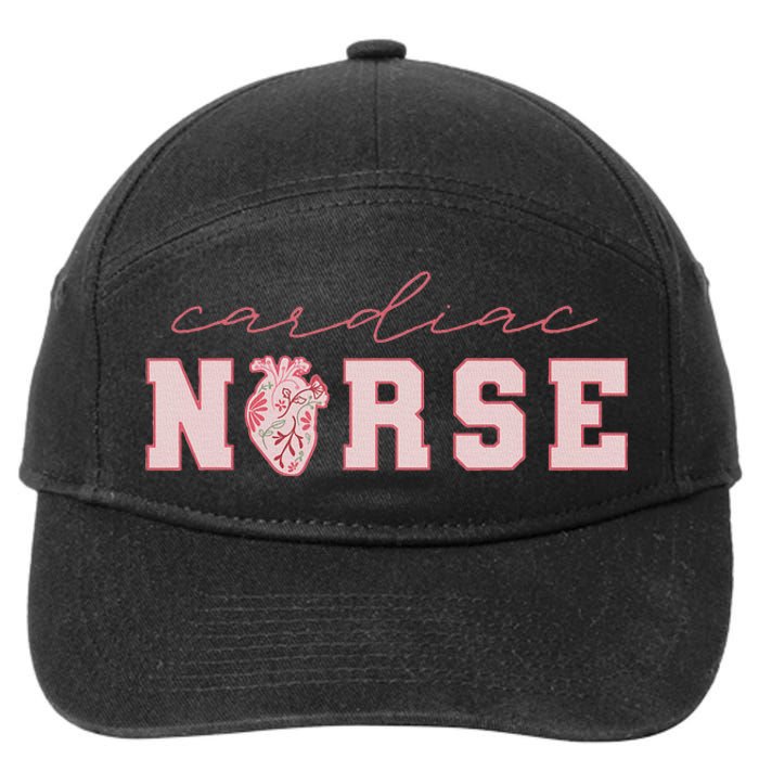 Cardiac Nurse ValentineS Day Telemetry Nurse Cvicu Nurse 7-Panel Snapback Hat