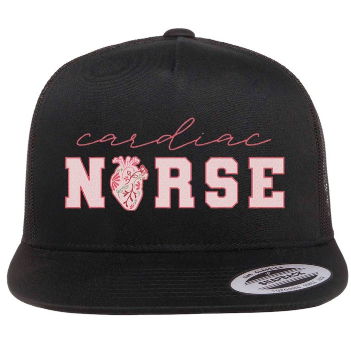 Cardiac Nurse ValentineS Day Telemetry Nurse Cvicu Nurse Flat Bill Trucker Hat