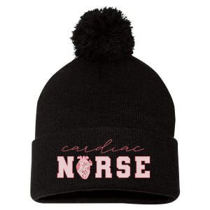 Cardiac Nurse ValentineS Day Telemetry Nurse Cvicu Nurse Pom Pom 12in Knit Beanie