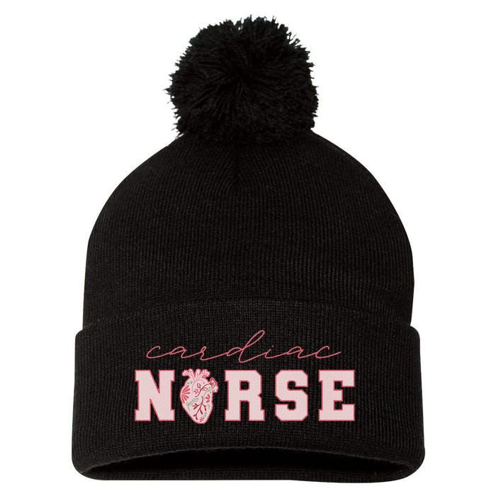 Cardiac Nurse ValentineS Day Telemetry Nurse Cvicu Nurse Pom Pom 12in Knit Beanie