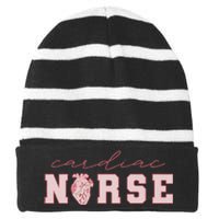 Cardiac Nurse ValentineS Day Telemetry Nurse Cvicu Nurse Striped Beanie with Solid Band