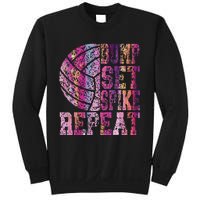 Colorful N Volleyball Bump Set Spike Repeat Sweatshirt