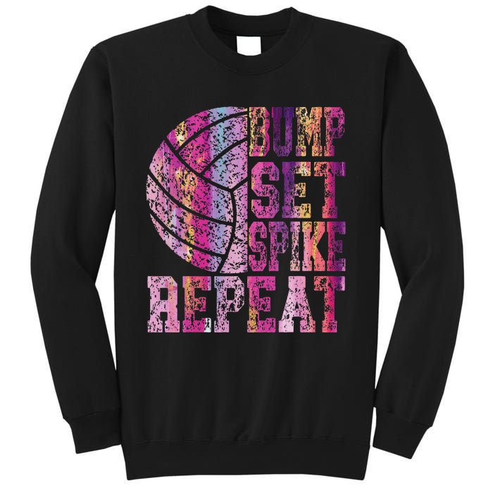 Colorful N Volleyball Bump Set Spike Repeat Sweatshirt