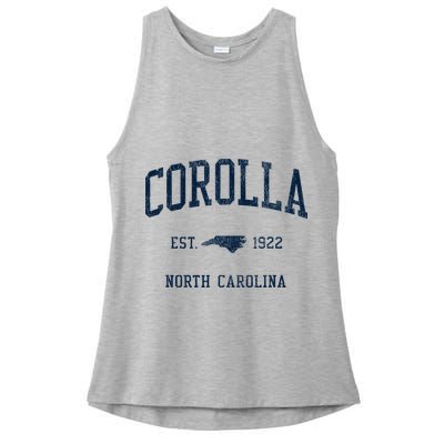 Corolla Nc Vintage Athletic Sports Ladies PosiCharge Tri-Blend Wicking Tank