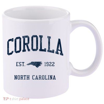 Corolla Nc Vintage Athletic Sports 11oz C Handle Ceramic Mug