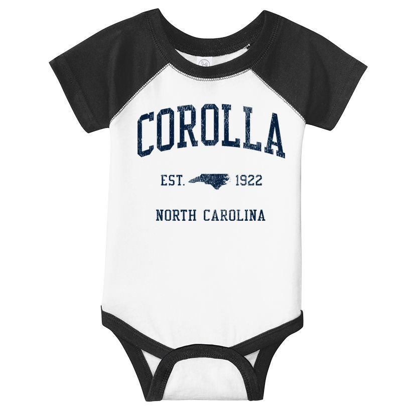 Corolla Nc Vintage Athletic Sports Infant Baby Jersey Bodysuit