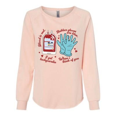 Cute Nurse Valentines Day Womens California Wash Sweatshirt