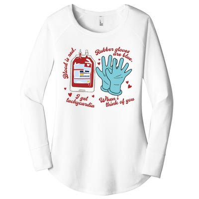 Cute Nurse Valentines Day Women's Perfect Tri Tunic Long Sleeve Shirt