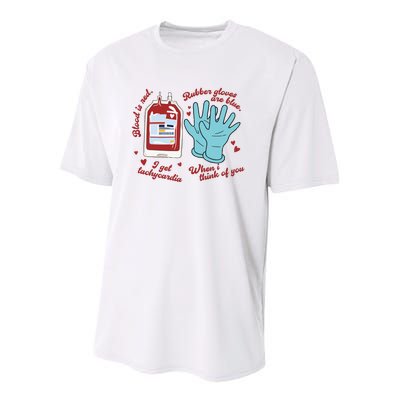 Cute Nurse Valentines Day Youth Performance Sprint T-Shirt