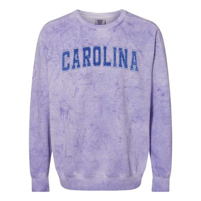 Carolina Nc Vintage Sports Blue Retro Varsity Text Colorblast Crewneck Sweatshirt