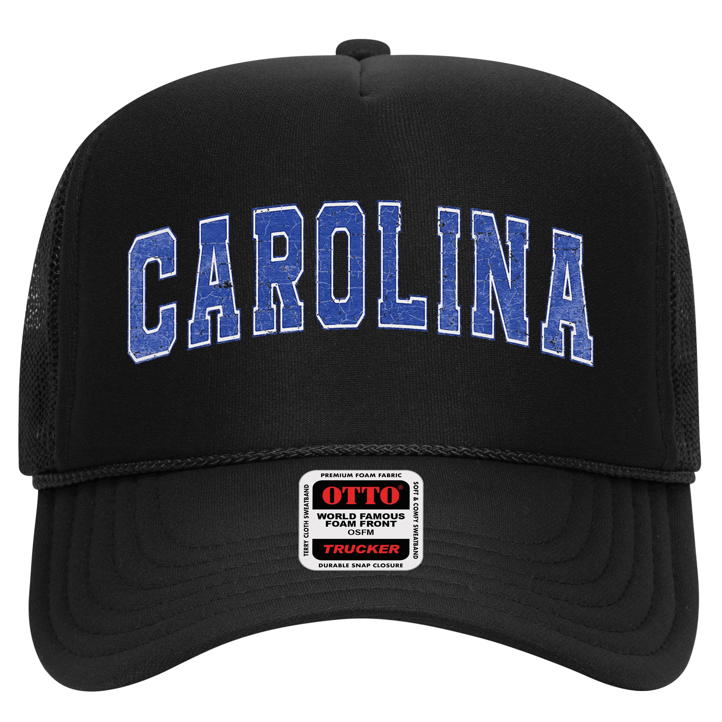 Carolina Nc Vintage Sports Blue Retro Varsity Text Hat