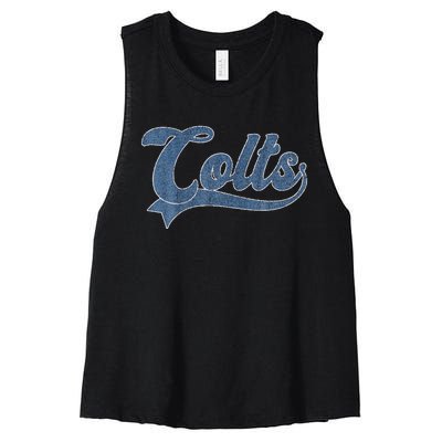 Colts Name Vintage Retro Gift Women's Racerback Cropped Tank