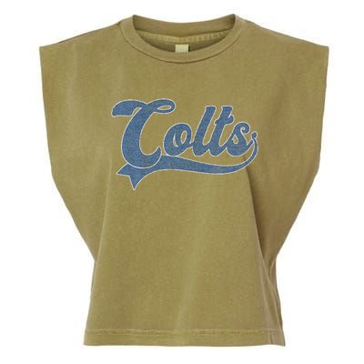 Colts Name Vintage Retro Gift Garment-Dyed Women's Muscle Tee