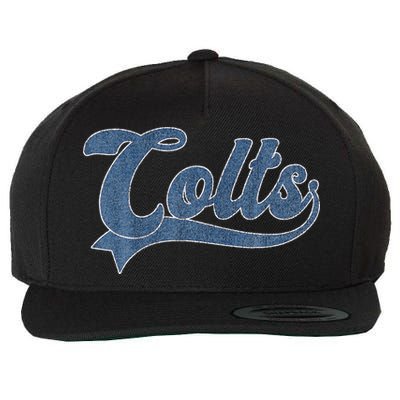 Colts Name Vintage Retro Wool Snapback Cap
