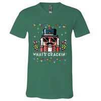 Christmas Nutcracker Whats Crackin V-Neck T-Shirt