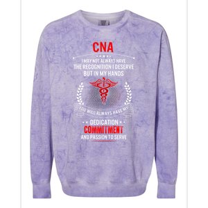 Cna Nurse Week My Hands Have Passion Gift Colorblast Crewneck Sweatshirt