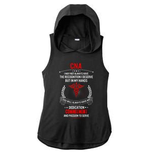 Cna Nurse Week My Hands Have Passion Gift Ladies PosiCharge Tri-Blend Wicking Draft Hoodie Tank