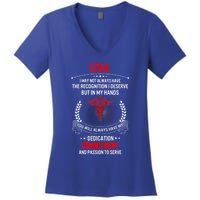 Cna Nurse Week My Hands Have Passion Gift Women's V-Neck T-Shirt