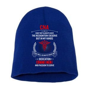 Cna Nurse Week My Hands Have Passion Gift Short Acrylic Beanie