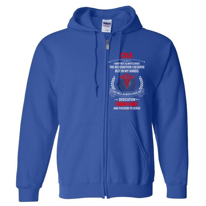 Cna Nurse Week My Hands Have Passion Gift Full Zip Hoodie