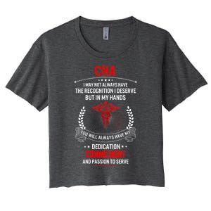 Cna Nurse Week My Hands Have Passion Gift Women's Crop Top Tee