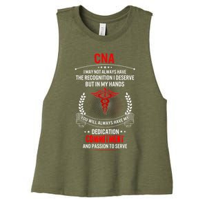 Cna Nurse Week My Hands Have Passion Gift Women's Racerback Cropped Tank