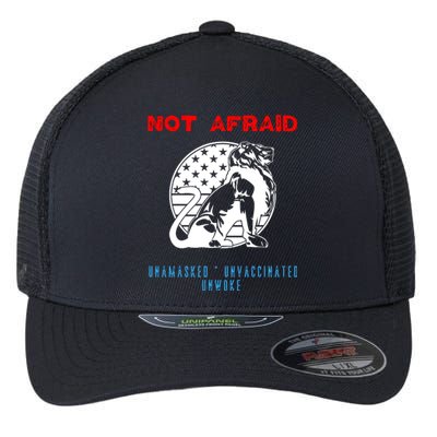 Conservative Not Woke Flexfit Unipanel Trucker Cap