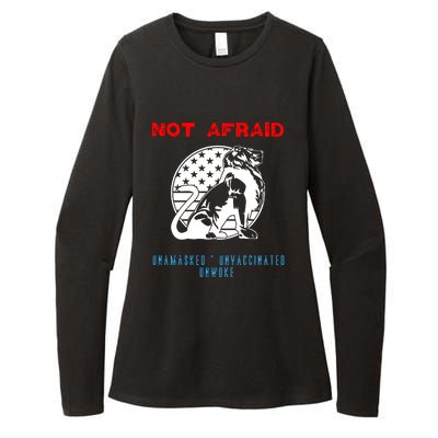 Conservative Not Woke Womens CVC Long Sleeve Shirt